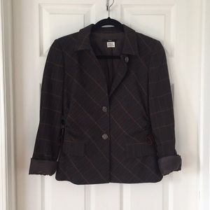 Hugo Boss plaid fitted blazer
